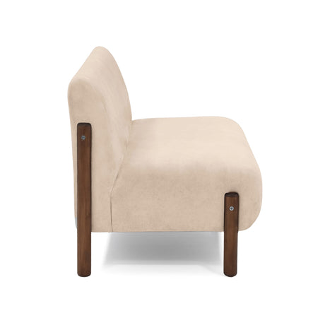 Sofá Dubi Beige 123x73cm De Dos Puestos y sin Apoya Brazos - SOFAS Y POLTRONAS | Bylmo