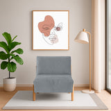 Poltrona Dubi Gris 63x73cm De Un Puesto y sin Apoya Brazos - SOFAS Y POLTRONAS | Bylmo