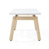 Mesa de Comedor Tyrone Blanco y Matiz Natural 120x76cm Cuadrado de Cuatro Puestos sin Sillas - COMEDORES | Bylmo