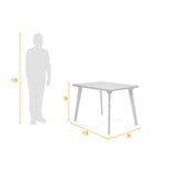 Mesa de Comedor Lugo Matiz Oasis 110x76cm Cuadrado de Cuatro Puestos sin Sillas - COMEDORES | Bylmo