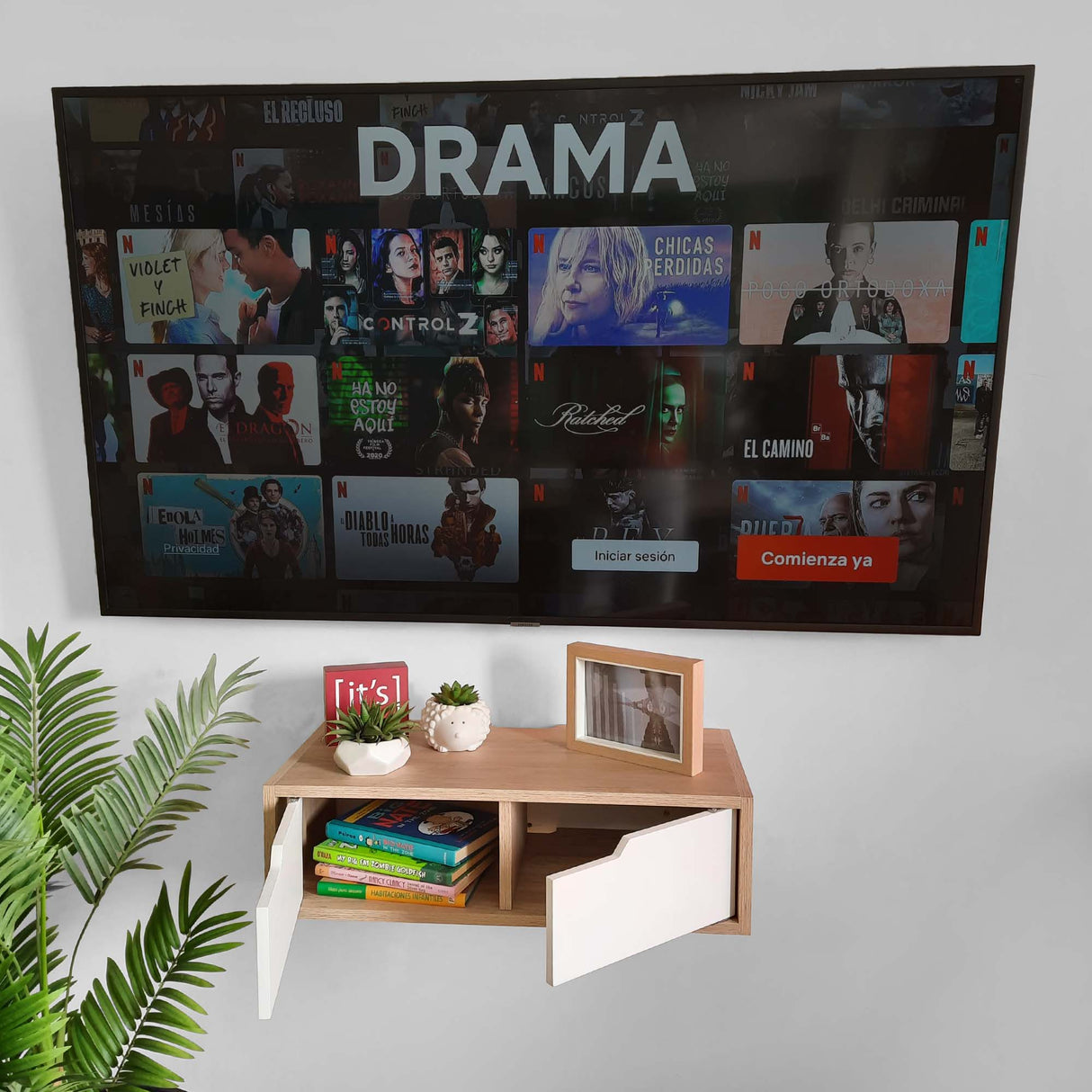 Repisa Innova Blanco 60x18cm con Un Cajón - REPISAS | Bylmo