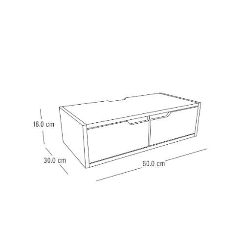 Repisa Innova Blanco 60x18cm con Un Cajón