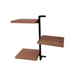 Repisa Abby Madera Natural y Negro 40x40cm con Tres Entrepaños - REPISAS | Bylmo