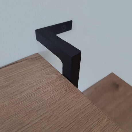 Repisa Abby Madera Natural y Negro 40x40cm con Tres Entrepaños - REPISAS | Bylmo