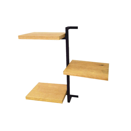 Repisa Abby Madera Natural y Negro 40x40cm con Tres Entrepaños - REPISAS | Bylmo