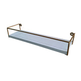 Repisa Monet Blanco y Dorado 41x12cm con Un Entrepaño - REPISAS | Bylmo