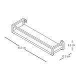 Repisa Monet Blanco y Dorado 41x12cm con Un Entrepaño - REPISAS | Bylmo