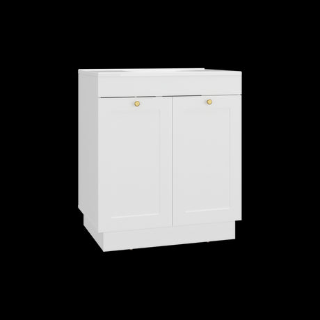 Mueble para Lavamanos Baluarte Blanco 76.2x86.3cm Individual con Lavamanos Empotrado y con Dos Puertas - MUEBLES PARA LAVAMANOS | Bylmo