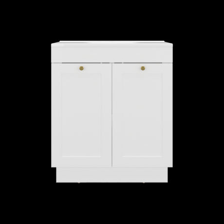 Mueble para Lavamanos Baluarte Blanco 76.2x86.3cm Individual con Lavamanos Empotrado y con Dos Puertas - MUEBLES PARA LAVAMANOS | Bylmo