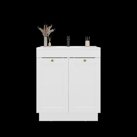 Mueble para Lavamanos Baluarte Blanco 76.2x86.3cm Individual con Lavamanos Empotrado y con Dos Puertas - MUEBLES PARA LAVAMANOS | Bylmo