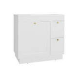 Mueble para Lavamanos Baluarte Blanco 91.7x86.3cm Individual con Lavamanos Empotrado y con Tres Puertas