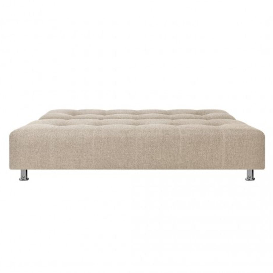 Sofá Cama Milan Beige 180x30cm de Tres Puestos Reclinable Con Tapizado Acolchado y Antifluido - SOFAS Y POLTRONAS | Bylmo