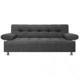 Sofá Cama Milan Plomo 180x30cm de Tres Puestos Reclinable Con Tapizado Acolchado y Antifluido - SOFAS Y POLTRONAS | Bylmo