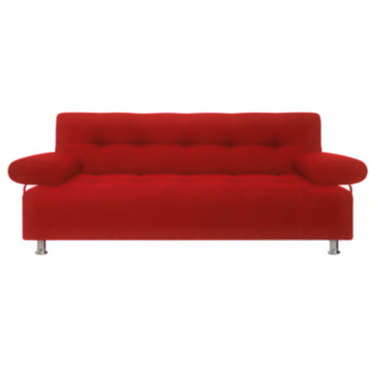 Sofá Cama Milan Rojo 180x30cm de Tres Puestos Reclinable Con Tapizado Acolchado y Antifluido - SOFAS Y POLTRONAS | Bylmo