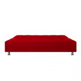 Sofá Cama Milan Rojo 180x30cm de Tres Puestos Reclinable Con Tapizado Acolchado y Antifluido - SOFAS Y POLTRONAS | Bylmo