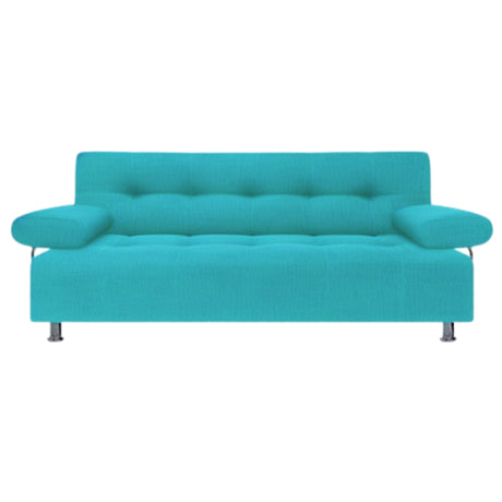 Sofá Cama Milan Turquesa 180x30cm de Tres Puestos Reclinable Con Tapizado Acolchado y Antifluido - SOFAS Y POLTRONAS | Bylmo