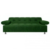 Sofá Cama Milan Verde 180x30cm de Tres Puestos Reclinable Con Tapizado Acolchado y Antifluido - SOFAS Y POLTRONAS | Bylmo