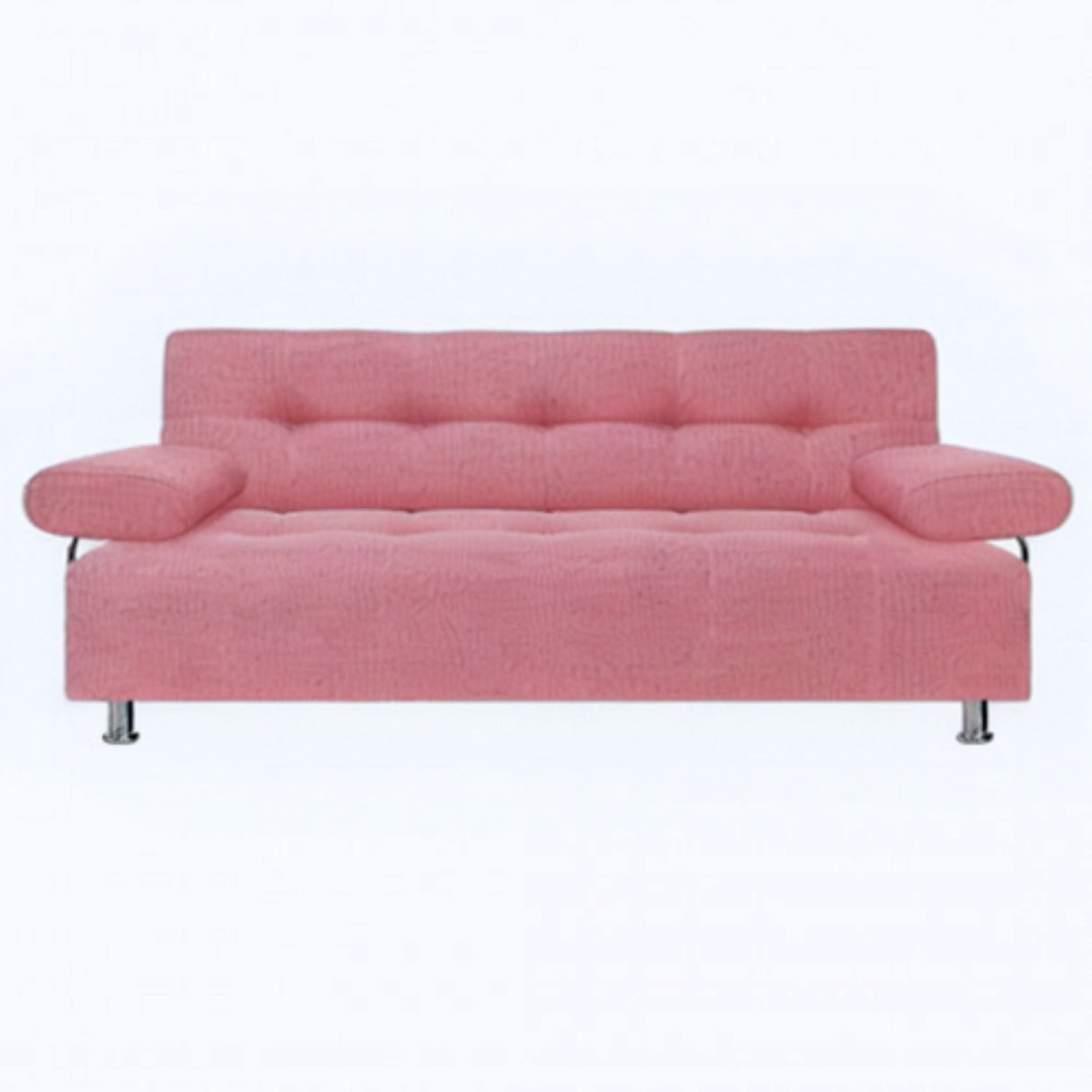 Sofá Cama Milan Rosado 180x30cm de Tres Puestos Reclinable Con Tapizado Acolchado y Antifluido - SOFAS Y POLTRONAS | Bylmo