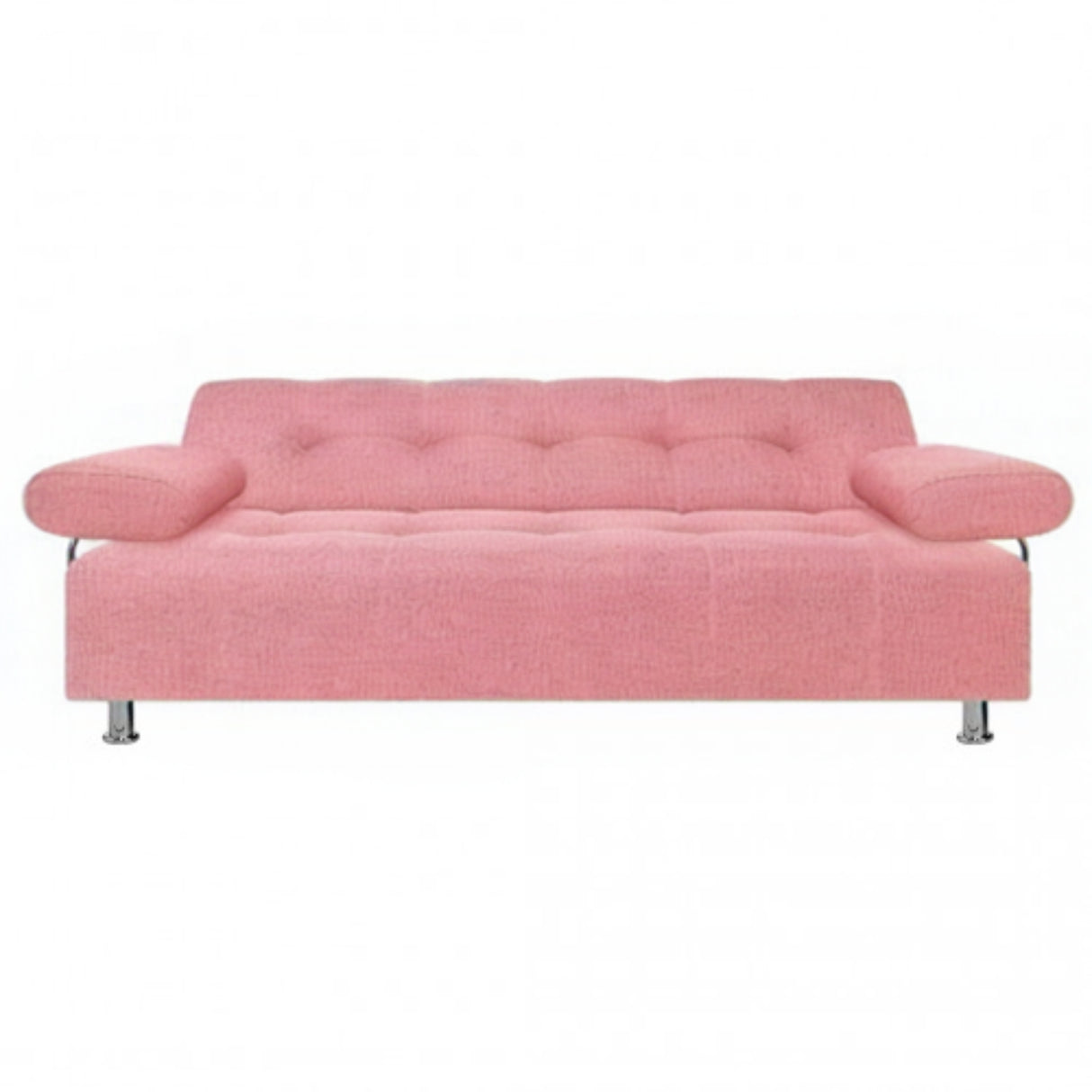 Sofá Cama Milan Rosado 180x30cm de Tres Puestos Reclinable Con Tapizado Acolchado y Antifluido - SOFAS Y POLTRONAS | Bylmo