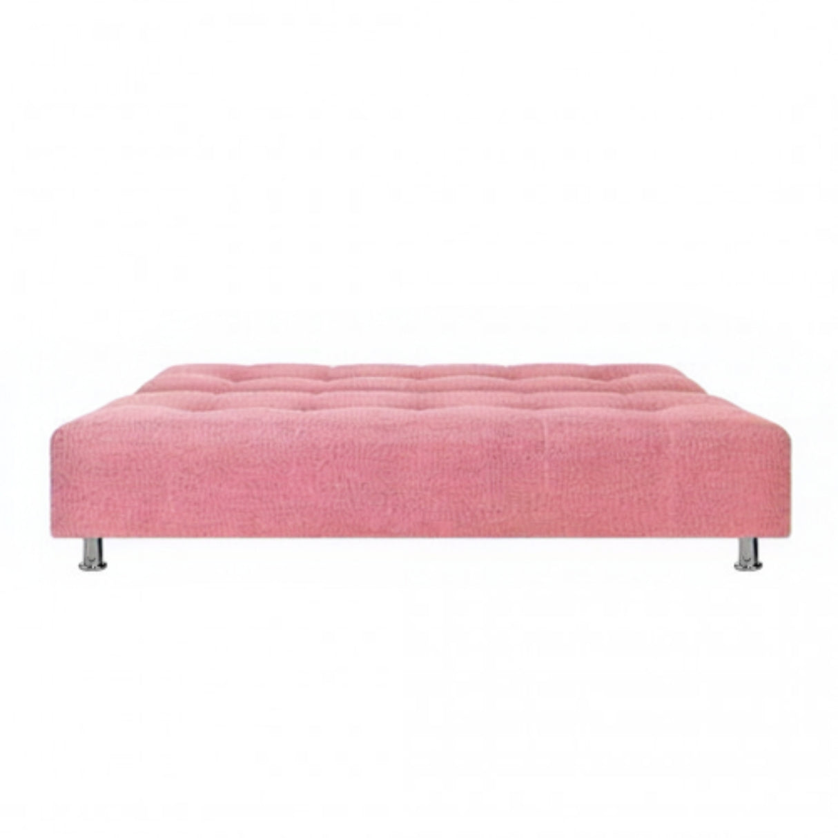 Sofá Cama Milan Rosado 180x30cm de Tres Puestos Reclinable Con Tapizado Acolchado y Antifluido - SOFAS Y POLTRONAS | Bylmo