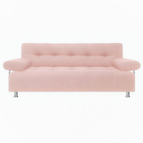 Sofá Cama Milan Palo de Rosa 180x30cm de Tres Puestos Reclinable Con Tapizado Acolchado y Antifluido - SOFAS Y POLTRONAS | Bylmo