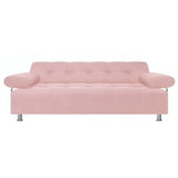 Sofá Cama Milan Palo de Rosa 180x30cm de Tres Puestos Reclinable Con Tapizado Acolchado y Antifluido - SOFAS Y POLTRONAS | Bylmo