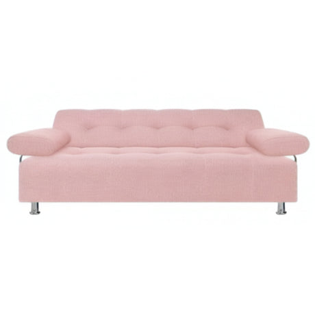 Sofá Cama Milan Palo de Rosa 180x30cm de Tres Puestos Reclinable Con Tapizado Acolchado y Antifluido - SOFAS Y POLTRONAS | Bylmo