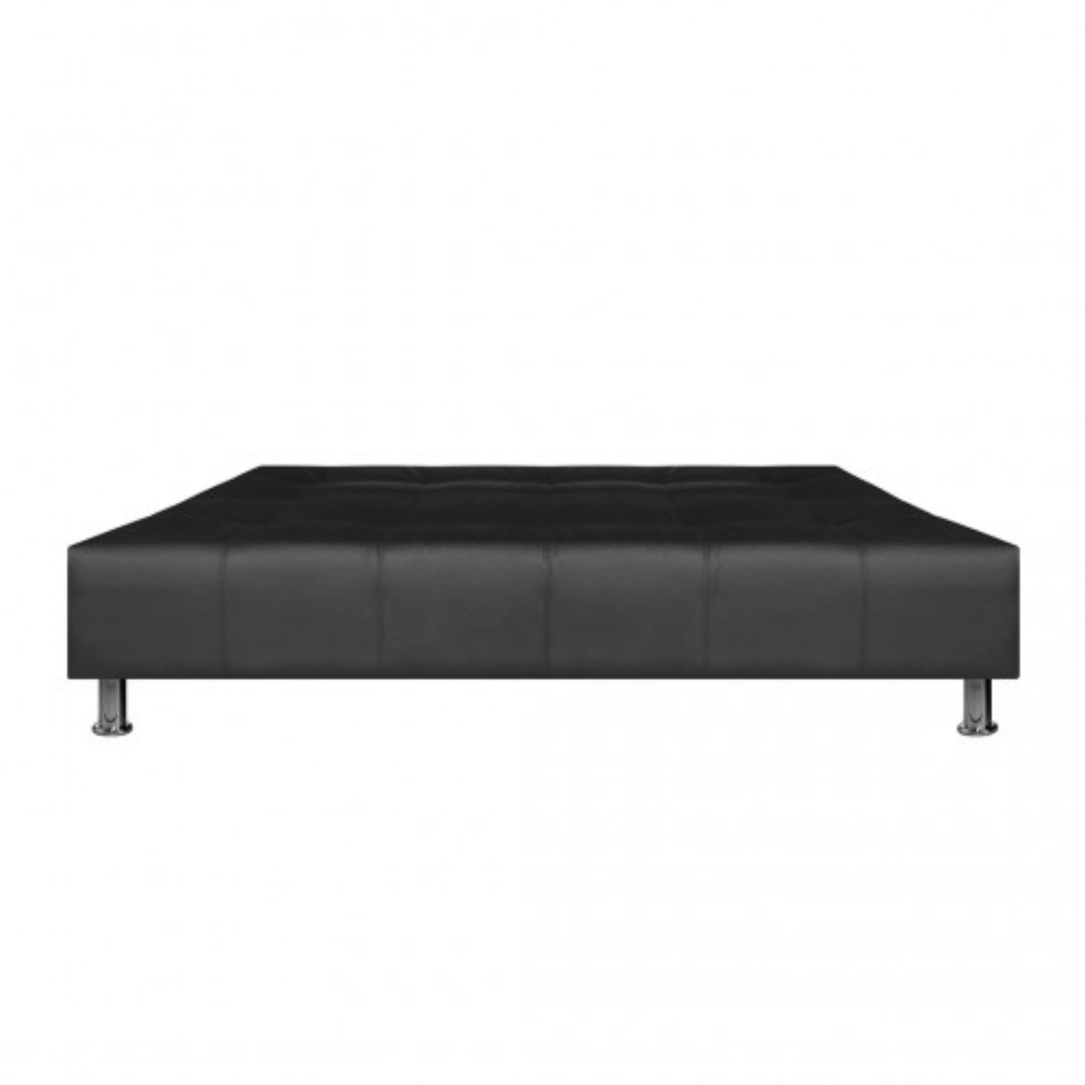 Sofá Cama Milan Negro 180x30cm de Tres Puestos Reclinable Con Tapizado de Cuerina Acolchado y Antifluido - SOFAS Y POLTRONAS | Bylmo