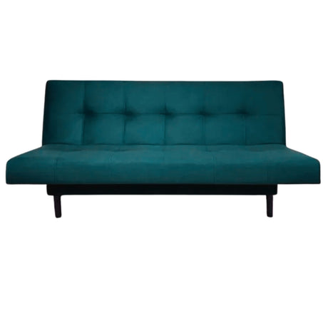 Sofá Cama Manchesster Verde 170x30cm de Tres Puestos Reclinable Con Tapizado Acolchado y Antifluido - SOFAS Y POLTRONAS | Bylmo