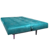 Sofá Cama Manchesster Azul 170x30cm de Tres Puestos Reclinable Con Tapizado Acolchado y Antifluido - SOFAS Y POLTRONAS | Bylmo