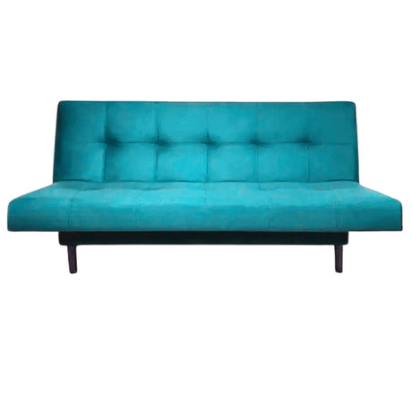 Sofá Cama Manchesster Azul 170x30cm de Tres Puestos Reclinable Con Tapizado Acolchado y Antifluido - SOFAS Y POLTRONAS | Bylmo