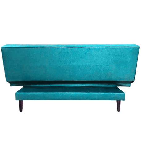 Sofá Cama Manchesster Azul 170x30cm de Tres Puestos Reclinable Con Tapizado Acolchado y Antifluido - SOFAS Y POLTRONAS | Bylmo