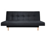 Sofá Cama Manchesster Negro 170x30cm de Tres Puestos Reclinable Con Tapizado Acolchado y Antifluido - SOFAS Y POLTRONAS | Bylmo