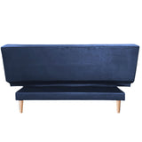 Sofá Cama Manchesster Negro 170x30cm de Tres Puestos Reclinable Con Tapizado Acolchado y Antifluido - SOFAS Y POLTRONAS | Bylmo