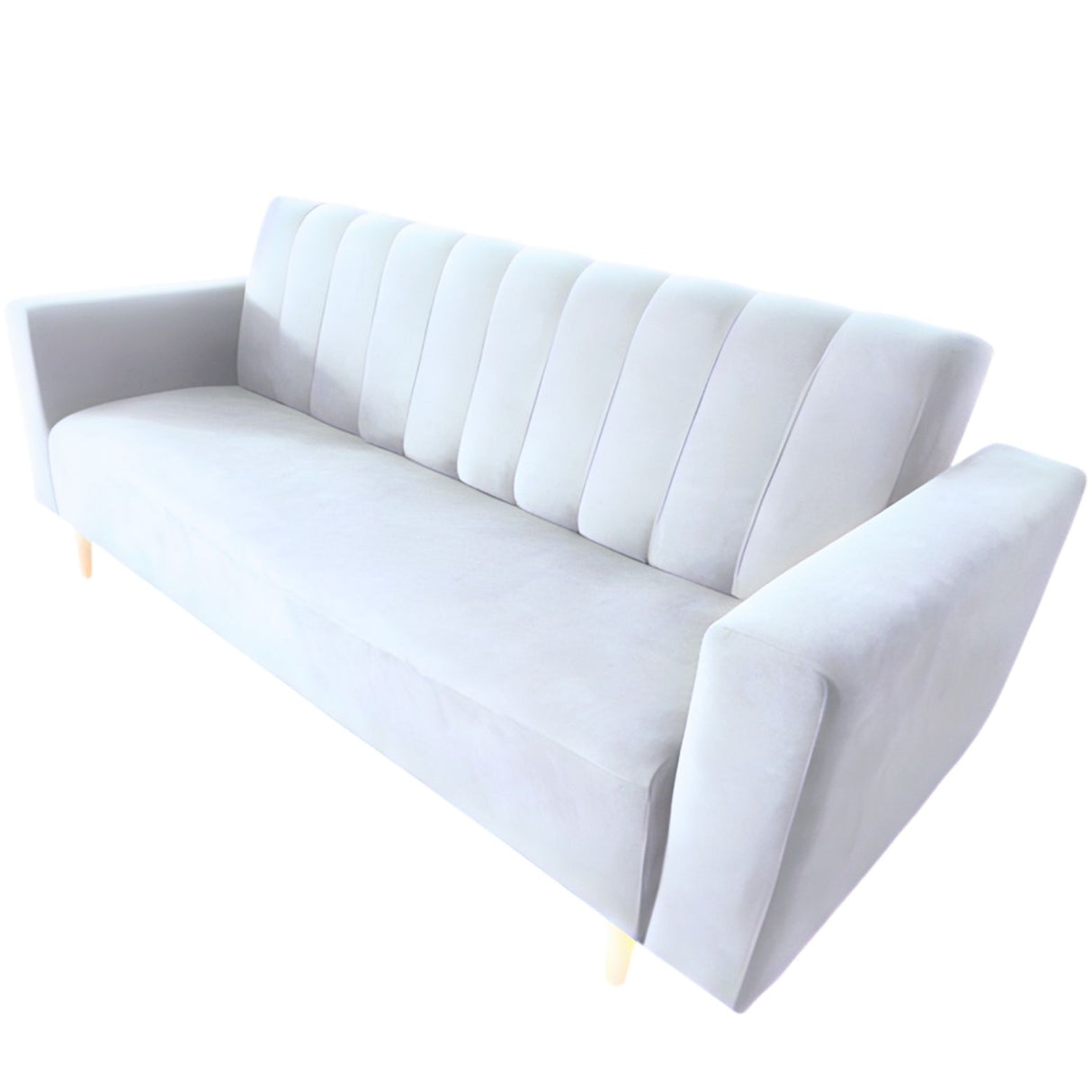 Sofá Cama Split plata 200x30cm de Tres Puestos Reclinable Con Tapizado Acolchado y Antifluido - SOFAS Y POLTRONAS | Bylmo