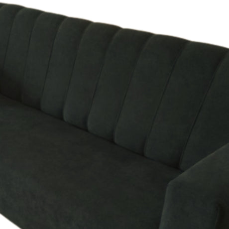 Sofá Cama Split negro 200x30cm de Tres Puestos Reclinable Con Tapizado Acolchado y Antifluido - SOFAS Y POLTRONAS | Bylmo