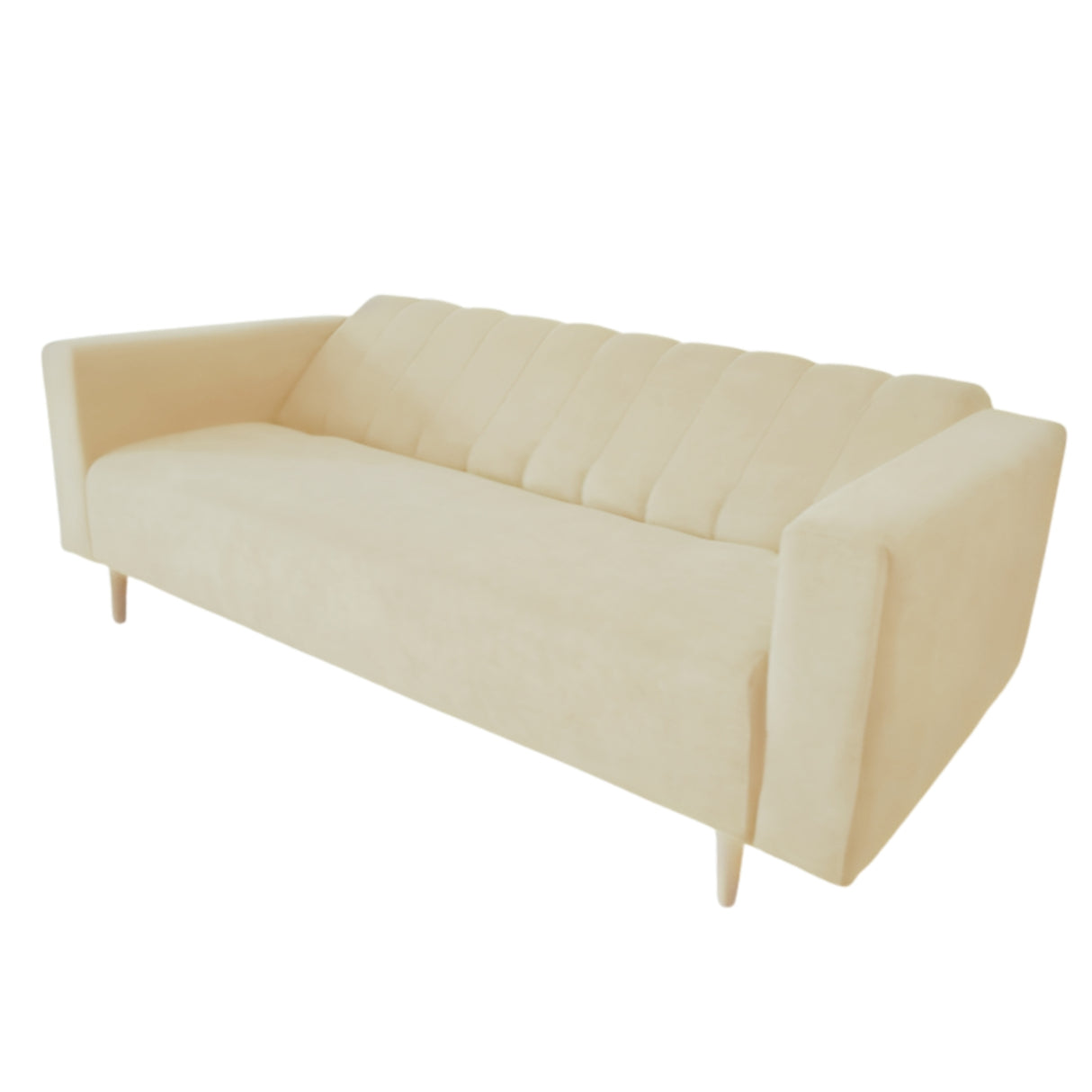 Sofá Cama Split beige 200x30cm de Tres Puestos Reclinable Con Tapizado Acolchado y Antifluido - SOFAS Y POLTRONAS | Bylmo