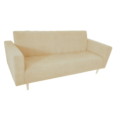 Sofá Cama Split beige 200x30cm de Tres Puestos Reclinable Con Tapizado Acolchado y Antifluido - SOFAS Y POLTRONAS | Bylmo