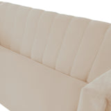 Sofá Cama Split beige 200x30cm de Tres Puestos Reclinable Con Tapizado Acolchado y Antifluido - SOFAS Y POLTRONAS | Bylmo