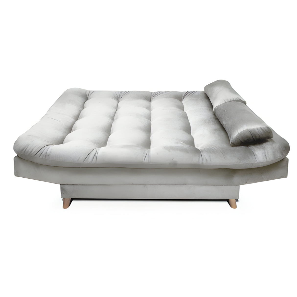 Sofá Cama Magic Plata 180x30cm de Tres Puestos Reclinable Con Tapizado Acolchado y Antifluido - SOFAS Y POLTRONAS | Bylmo