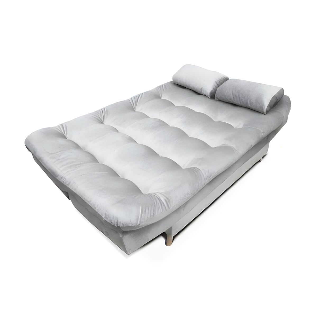 Sofá Cama Magic Plata 180x30cm de Tres Puestos Reclinable Con Tapizado Acolchado y Antifluido - SOFAS Y POLTRONAS | Bylmo