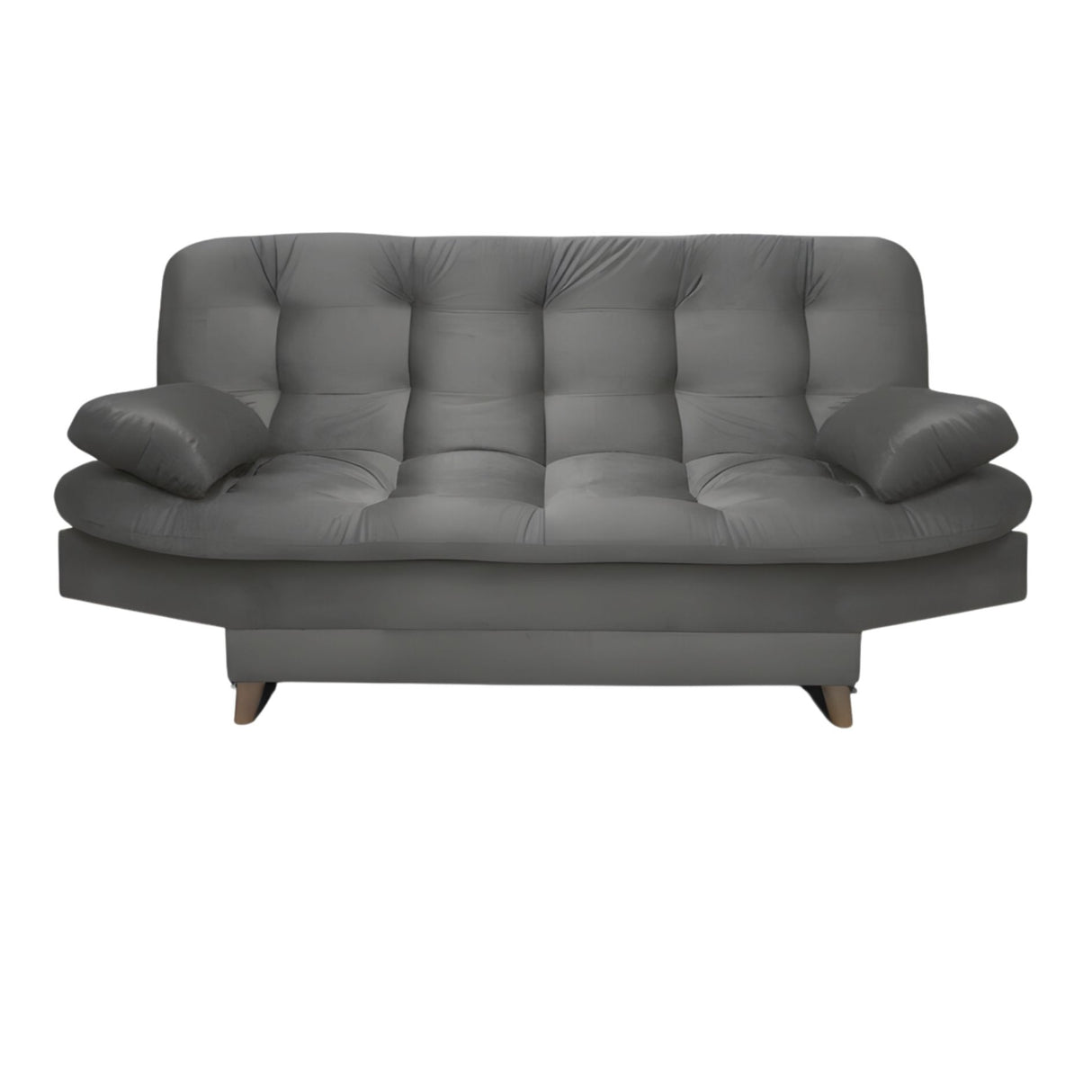 Sofá Cama Magic Plomo 180x30cm de Tres Puestos Reclinable Con Tapizado Acolchado y Antifluido - SOFAS Y POLTRONAS | Bylmo