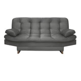 Sofá Cama Magic Plomo 180x30cm de Tres Puestos Reclinable Con Tapizado Acolchado y Antifluido - SOFAS Y POLTRONAS | Bylmo