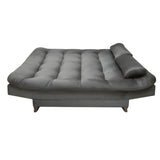 Sofá Cama Magic Plomo 180x30cm de Tres Puestos Reclinable Con Tapizado Acolchado y Antifluido - SOFAS Y POLTRONAS | Bylmo