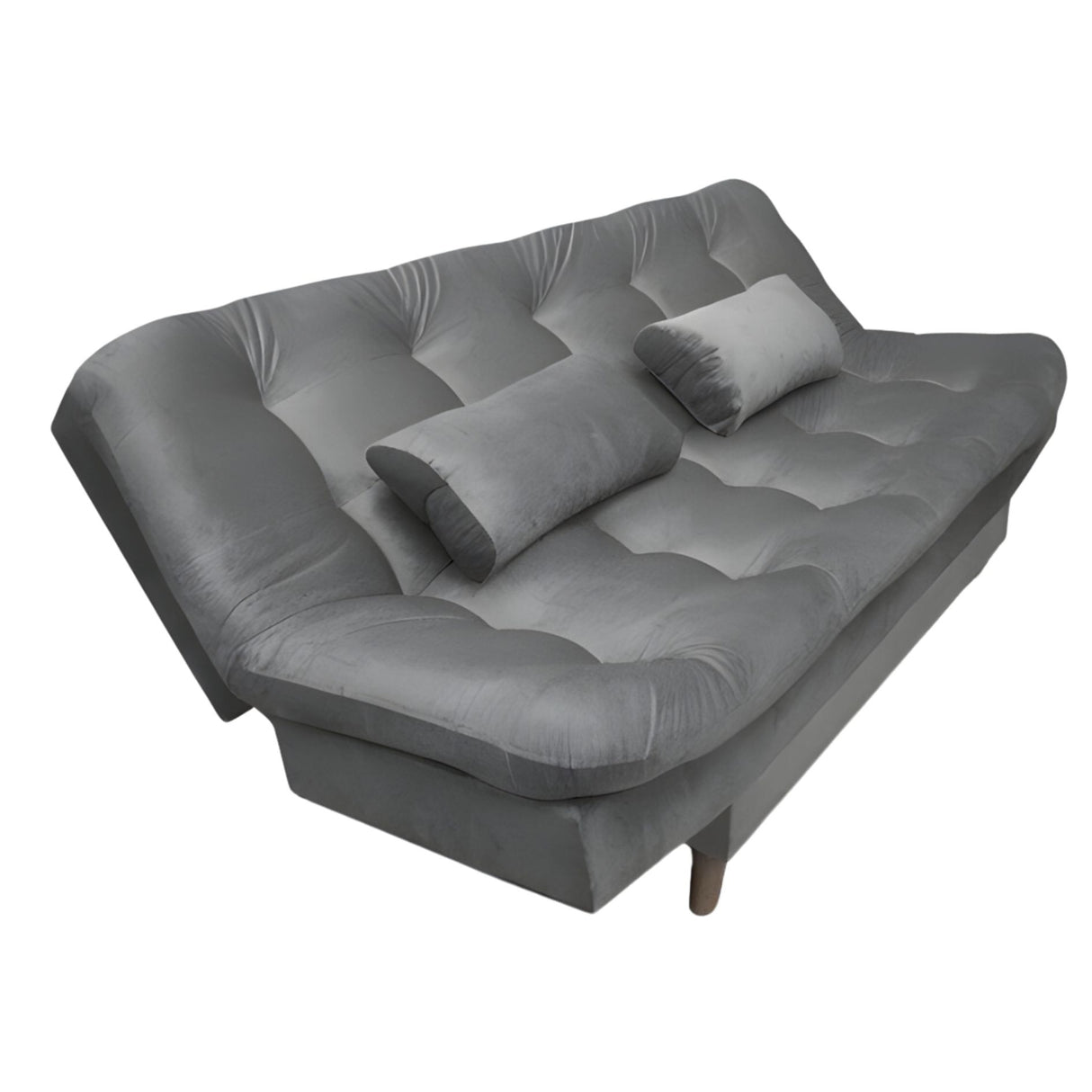 Sofá Cama Magic Plomo 180x30cm de Tres Puestos Reclinable Con Tapizado Acolchado y Antifluido - SOFAS Y POLTRONAS | Bylmo