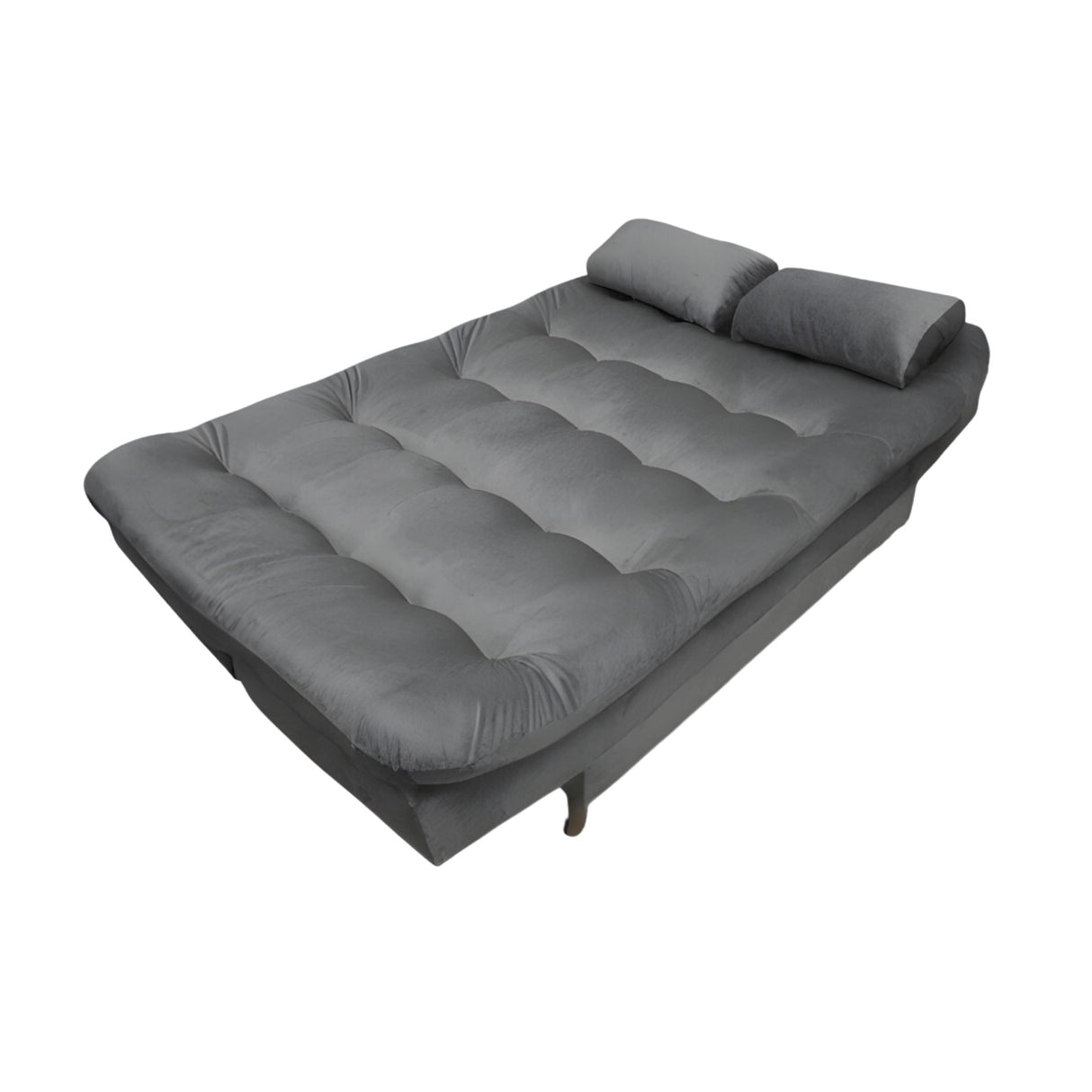 Sofá Cama Magic Plomo 180x30cm de Tres Puestos Reclinable Con Tapizado Acolchado y Antifluido - SOFAS Y POLTRONAS | Bylmo
