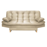 Sofá Cama Magic Beige 180x30cm de Tres Puestos Reclinable Con Tapizado Acolchado y Antifluido - SOFAS Y POLTRONAS | Bylmo