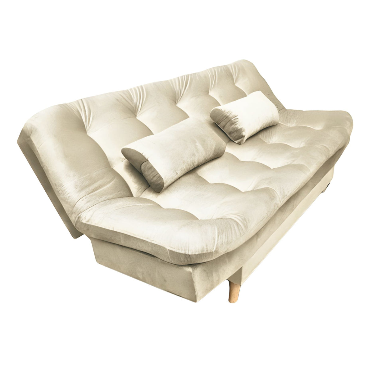 Sofá Cama Magic Beige 180x30cm de Tres Puestos Reclinable Con Tapizado Acolchado y Antifluido - SOFAS Y POLTRONAS | Bylmo