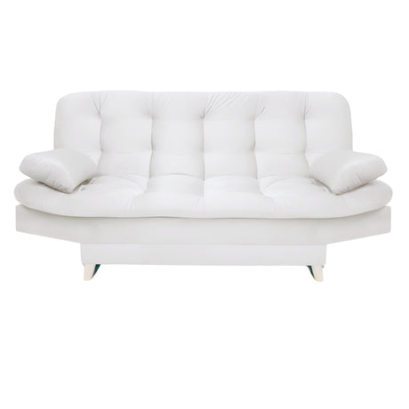 Sofá Cama Magic Marfil 180x30cm de Tres Puestos Reclinable Con Tapizado Acolchado y Antifluido - SOFAS Y POLTRONAS | Bylmo