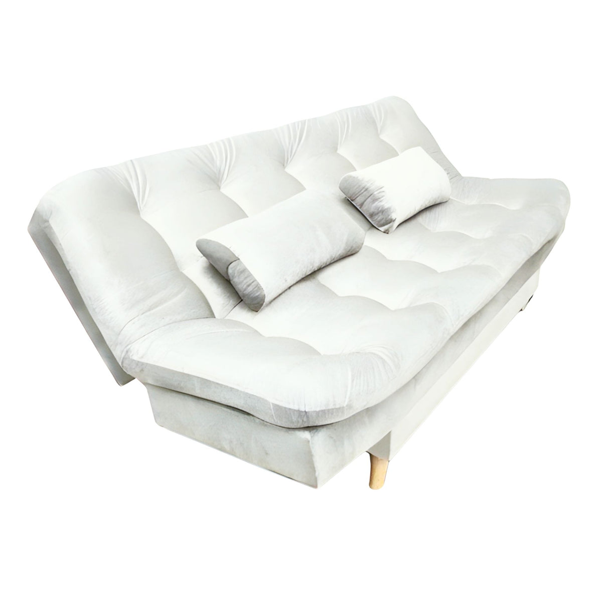 Sofá Cama Magic Marfil 180x30cm de Tres Puestos Reclinable Con Tapizado Acolchado y Antifluido - SOFAS Y POLTRONAS | Bylmo